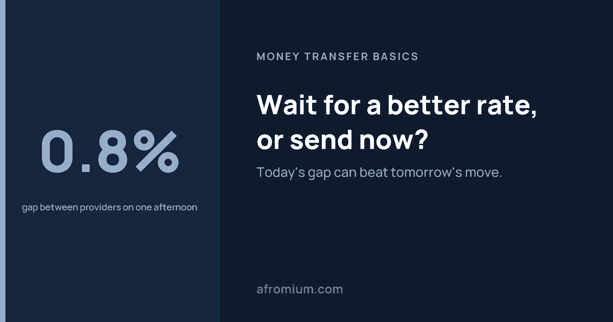 Wait for a better rate, or send now? The gap between providers on one afternoon was 0.8%