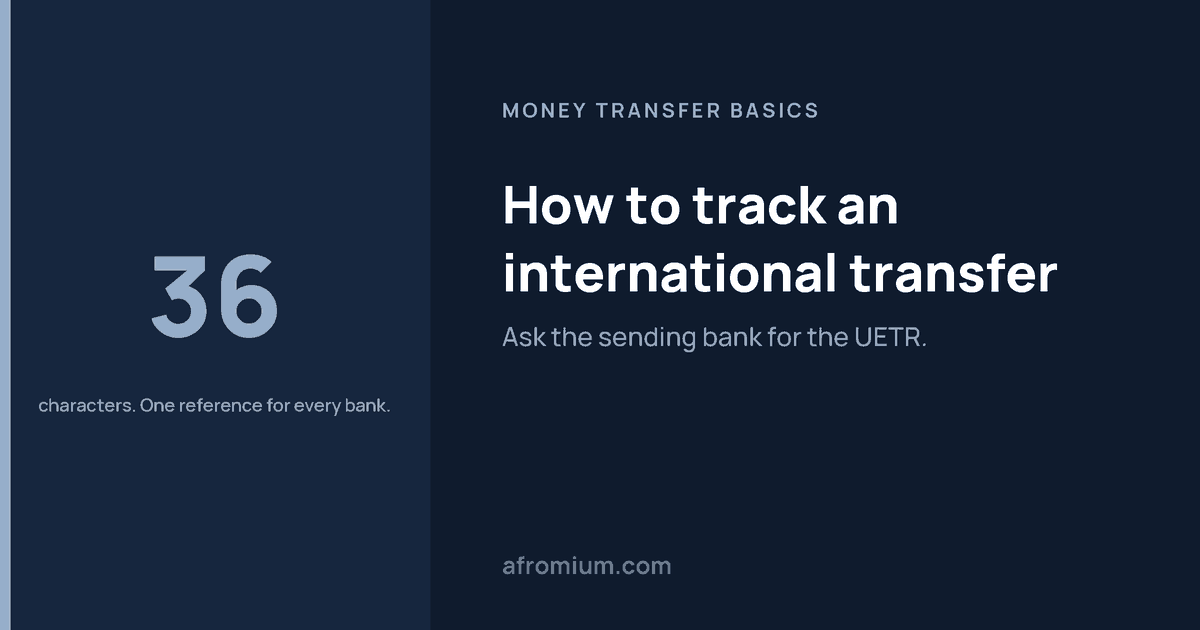 How to track an international transfer: the UETR, 36 characters, one reference for every bank