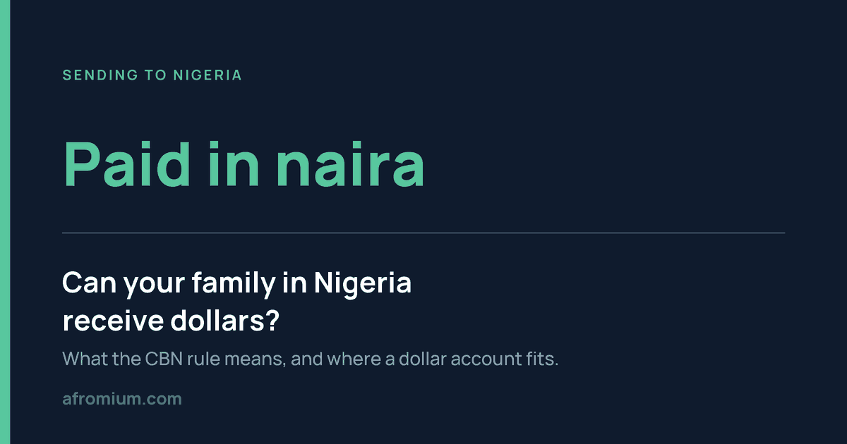 Can Your Family in Nigeria Receive Dollars? What the CBN Rule Means